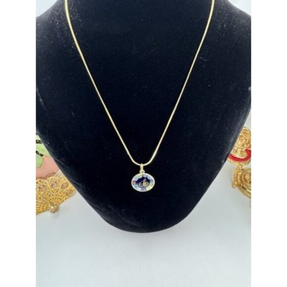 Vintage Antica Murrina Murano Millefiori Initial C Gold Tone  17" Long - Picture 4 of 8